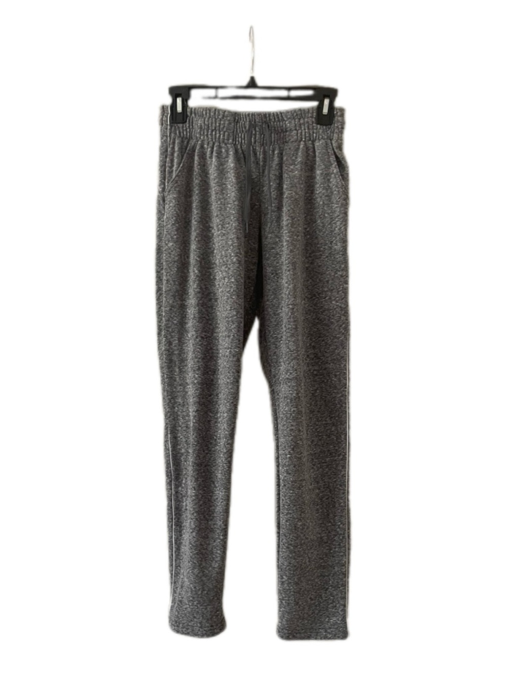 Women’s Gray Heavyweight Knit Track Pants with Pockets - S